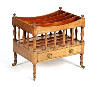 Lot 1250 - A REGENCY MAHOGANY CANTERBURY