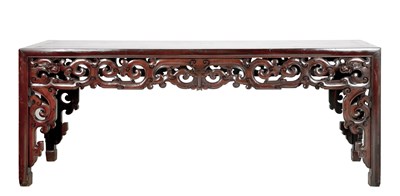 Lot 133 - A LARGE EARLY 19TH CENTURY CHINESE HARDWOOD ALTAR TABLE