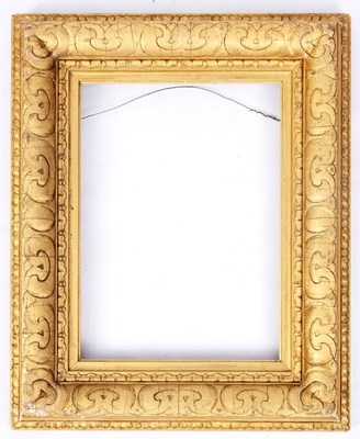 Lot 474 - A 19TH CENTURY LEAF MOULDED GILT WOOD FRAME...