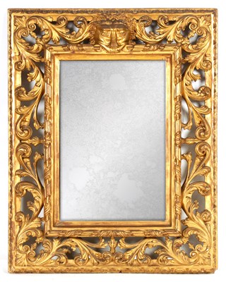 Lot 1028 - AN IMPRESSIVE 18TH CENTURY CARVED GILTWOOD IRISH STYLE HANGING MIRROR