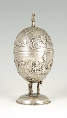 Lot 290 - A RUSSIAN IMPERIAL JEWISH SILVER BALSIMIDE