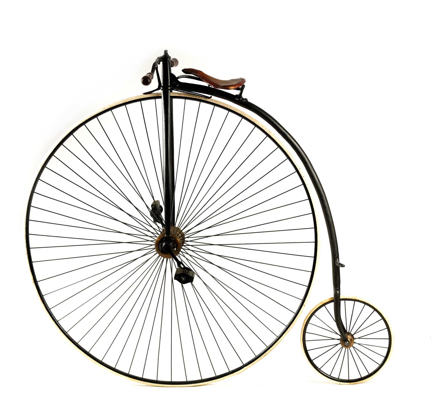 Lot 100 - A LATE 19TH CENTURY PENNY FARTHING BICYCLE WITH 52” WHEEL