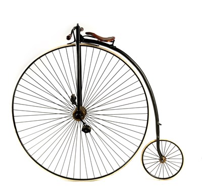 Lot 100 - A LATE 19TH CENTURY PENNY FARTHING BICYCLE WITH 52” WHEEL