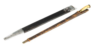 Lot 352 - TWO ANTIQUE LEATHER SCABBARDS