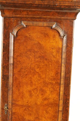 Lot 890 - RICHARD RAYMENT. ST. EDMUNDS BURY  A RARE GEORGE II BUR WALNUT MUSICAL LONGCASE CLOCK