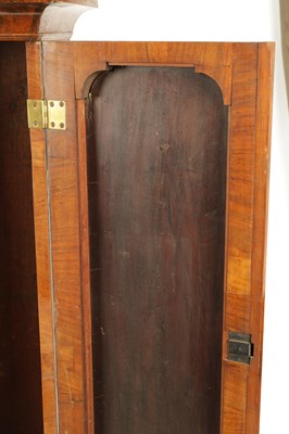 Lot 890 - RICHARD RAYMENT. ST. EDMUNDS BURY  A RARE GEORGE II BUR WALNUT MUSICAL LONGCASE CLOCK