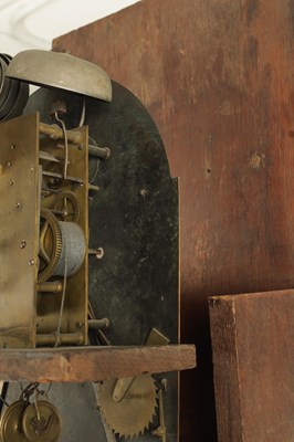 Lot 890 - RICHARD RAYMENT. ST. EDMUNDS BURY  A RARE GEORGE II BUR WALNUT MUSICAL LONGCASE CLOCK