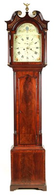 Lot 799 - JASON GRAY, EDINBURGH  A GEORGE III FIGURED MAHOGANY LONGCASE CLOCK