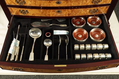 Lot 320 - A HIGH QUALITY 185 PIECE SOLID SILVER CANTEEN OF TABLE CUTLERY