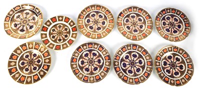 Lot 41 - A SELECTION OF NINE 20TH CENTURY CROWN DERBY PLATES