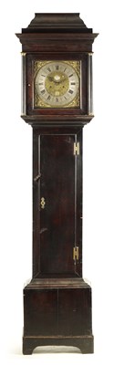 Lot 932 - JOHN FLETCHER. (BARNSLEY) A GEORGE III PENNY MOON OAK LONGCASE CLOCK