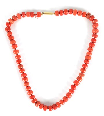 Lot 250 - A 19TH CENTURY CORAL NECKLACE