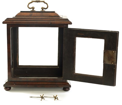 Lot 54 - THOMAS TOMPION, LONDINI. AN IMPORTANT AND RARE PRE NUMBERED CHARLES II FIGURED WALNUT DUTCH STRIKING BRACKET CLOCK