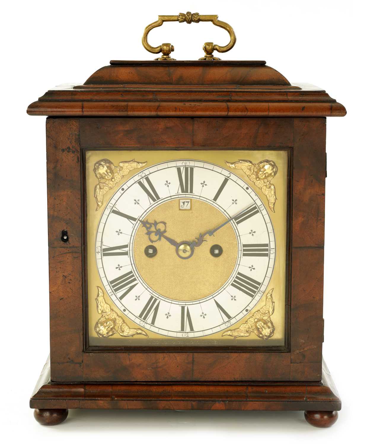 Lot 54 - THOMAS TOMPION, LONDINI. AN IMPORTANT AND RARE PRE NUMBERED CHARLES II FIGURED WALNUT DUTCH STRIKING BRACKET CLOCK