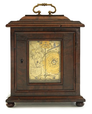 Lot 54 - THOMAS TOMPION, LONDINI. AN IMPORTANT AND RARE PRE NUMBERED CHARLES II FIGURED WALNUT DUTCH STRIKING BRACKET CLOCK