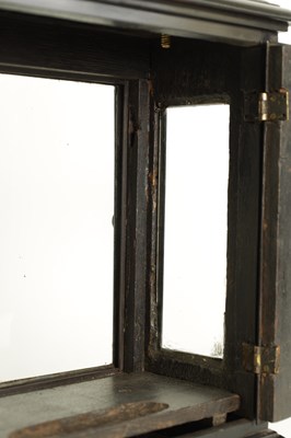 Lot 91 - HENRICUS HARPUR, LONDINI. A VERY EARLY CHARLES II EBONY VENEERED BASKET TOP TABLE CLOCK