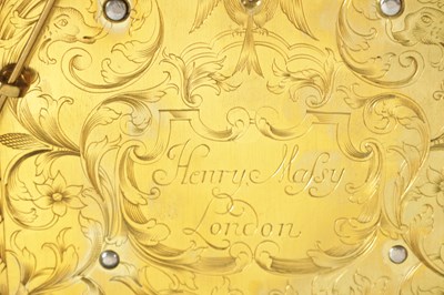 Lot 78 - HENRY MASSY, LONDON. A VERY FINE AND RARE QUEEN ANNE SILVER MOUNTED TORTOISESHELL VENEERED BRACKET CLOCK