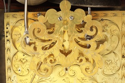 Lot 78 - HENRY MASSY, LONDON. A VERY FINE AND RARE QUEEN ANNE SILVER MOUNTED TORTOISESHELL VENEERED BRACKET CLOCK