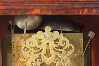 Lot 78 - HENRY MASSY, LONDON. A VERY FINE AND RARE QUEEN ANNE SILVER MOUNTED TORTOISESHELL VENEERED BRACKET CLOCK