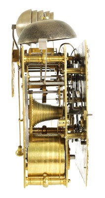 Lot 78 - HENRY MASSY, LONDON. A VERY FINE AND RARE QUEEN ANNE SILVER MOUNTED TORTOISESHELL VENEERED BRACKET CLOCK