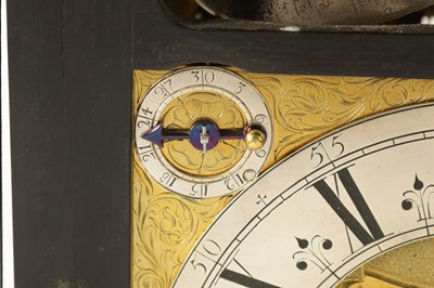 Lot 80 - ALEXANDER HEWITT, LONDON. A WILLIAM AND MARY EBONY VENEERED BRACKET CLOCK