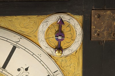 Lot 80 - ALEXANDER HEWITT, LONDON. A WILLIAM AND MARY EBONY VENEERED BRACKET CLOCK