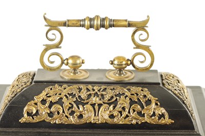 Lot 80 - ALEXANDER HEWITT, LONDON. A WILLIAM AND MARY EBONY VENEERED BRACKET CLOCK