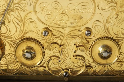 Lot 80 - ALEXANDER HEWITT, LONDON. A WILLIAM AND MARY EBONY VENEERED BRACKET CLOCK