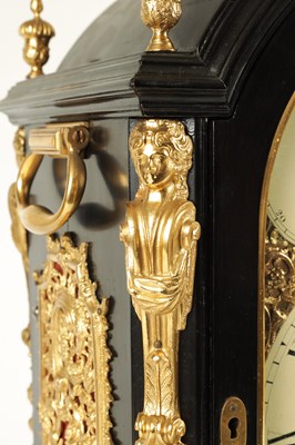 Lot 806 - WILLIAM ROBSON, LONDON. A GEORGE III ORMOLU MOUNTED EBONISED MUSICAL BRACKET CLOCK