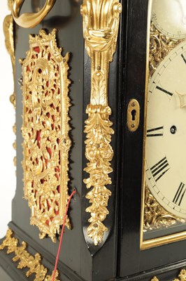 Lot 806 - WILLIAM ROBSON, LONDON. A GEORGE III ORMOLU MOUNTED EBONISED MUSICAL BRACKET CLOCK