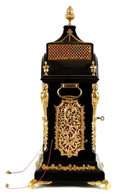 Lot 806 - WILLIAM ROBSON, LONDON. A GEORGE III ORMOLU MOUNTED EBONISED MUSICAL BRACKET CLOCK