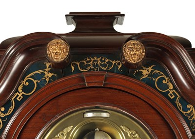 Lot 22 - THOMAS OGDEN, HALIFAX. A GEORGE II SPHERICAL BALL MOON MAHOGANY LONGCASE CLOCK