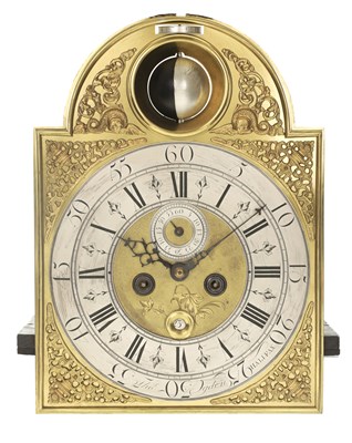 Lot 22 - THOMAS OGDEN, HALIFAX. A GEORGE II SPHERICAL BALL MOON MAHOGANY LONGCASE CLOCK