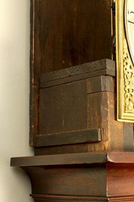 Lot 22 - THOMAS OGDEN, HALIFAX. A GEORGE II SPHERICAL BALL MOON MAHOGANY LONGCASE CLOCK