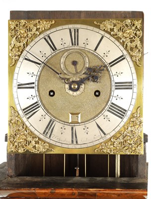 Lot 35 - WILLIAM SPEAKMAN, LONDINI FECIT. A WILLIAM AND MARY 10" OYSTER VENEERED WALNUT AND PARQUETRY LONGCASE CLOCK