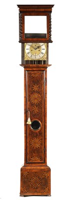 Lot 35 - WILLIAM SPEAKMAN, LONDINI FECIT. A WILLIAM AND MARY 10" OYSTER VENEERED WALNUT AND PARQUETRY LONGCASE CLOCK