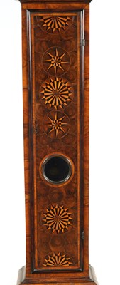 Lot 35 - WILLIAM SPEAKMAN, LONDINI FECIT. A WILLIAM AND MARY 10" OYSTER VENEERED WALNUT AND PARQUETRY LONGCASE CLOCK