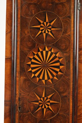 Lot 35 - WILLIAM SPEAKMAN, LONDINI FECIT. A WILLIAM AND MARY 10" OYSTER VENEERED WALNUT AND PARQUETRY LONGCASE CLOCK