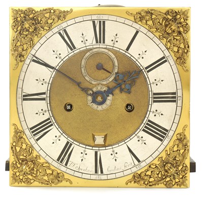 Lot 35 - WILLIAM SPEAKMAN, LONDINI FECIT. A WILLIAM AND MARY 10" OYSTER VENEERED WALNUT AND PARQUETRY LONGCASE CLOCK