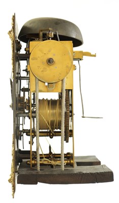 Lot 35 - WILLIAM SPEAKMAN, LONDINI FECIT. A WILLIAM AND MARY 10" OYSTER VENEERED WALNUT AND PARQUETRY LONGCASE CLOCK
