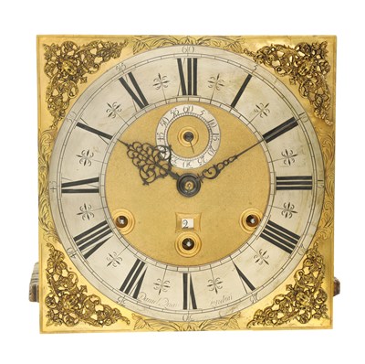 Lot 63 - DANIEL QUARE, LONDON. A FINE AND IMPORTANT QUEEN ANNE MONTH GOING QUARTER CHIMING MULBERRY VENEERED LONGCASE CLOCK CIRCA 1700