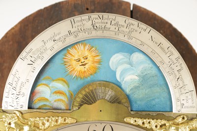 Lot 764 - THOMAS OGDEN, HALIFAX. A RARE GEORGE II WORLD TIME DIAL MAHOGANY LONGCASE CLOCK