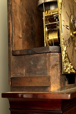 Lot 764 - THOMAS OGDEN, HALIFAX. A RARE GEORGE II WORLD TIME DIAL MAHOGANY LONGCASE CLOCK