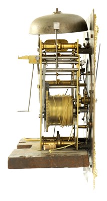 Lot 81 - GEORGE ETHERINGTON, LONDON. A WILLIAM AND MARY BURR WALNUT MONTH DURATION LONGCASE CLOCK