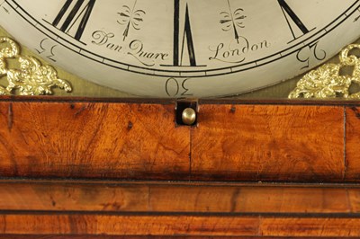 Lot 79 - DANIEL QUARE, LONDON. A FINE QUEEN ANNE BURR WALNUT THREE-MONTH DURATION LONGCASE CLOCK