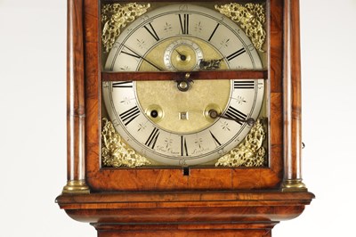 Lot 79 - DANIEL QUARE, LONDON. A FINE QUEEN ANNE BURR WALNUT THREE-MONTH DURATION LONGCASE CLOCK