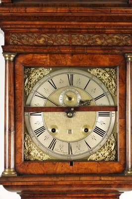 Lot 79 - DANIEL QUARE, LONDON. A FINE QUEEN ANNE BURR WALNUT THREE-MONTH DURATION LONGCASE CLOCK