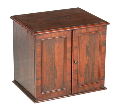 Lot 761 - A FINE 19TH CENTURY ROSEWOOD COLLECTOR'S CABINET