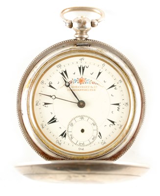 Lot 199 - A SILVER FULL HUNTER OTTOMAN EMPIRE POCKET WATCH signed BILLODES