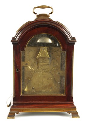 Lot 47 - JOHN MASON, LONDON. A RARE GEORGE III TRIPLE PAD TOP BRACKET CLOCK OF SMALL PROPORTIONS
